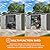Sunjoy Outdoor Storage Shed 13 x 20 ft. Carport, Patio Metal Utility Large Storage Shed Garage with 2 Doors and 4 Vents, for Car, Truck, Bike, Garbage Can, Tool, Lawnmower, Light Grey