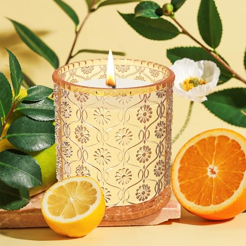 TTRWIN Scented Candle Gift for Women, Orange Home Scented, 7Oz Natural Soy Wax Candles, 50h Long Burning, Aromatherapy & Stress Relief, Decoration for Christmas, Birthday, Mother's Day - Image 6