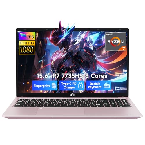 Image of NIMO Thin & Light Gaming Laptop, 15.6 inch FHD IPS Display, AMD R7 7735HS(Up to 4.75 GHz, Beat i7-12650H) Computer with 16GB DDR5 RAM 512GB SSD, 180 Vewing, Radeon 680M, Portable for Business, College