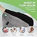 Cushy Form Wedge Pillows for Sleeping - Multipurpose Memory Foam Bed Support Rest & Knee Pillow for Back, Neck & Post-Surgery, Versatile Snoring Relief Back Pillow for Bed - Gray﻿
