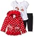 Nannette Baby Girls' 3 Piece Hooded Jacket Shirt and Legging Set