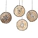 Produktbild Formano Deko-Anhänger Holzscheiben mit Weihnachtsmotiven, 4-teiliges Set, 11x11cm, aus Mango-Holz, braun, Silber