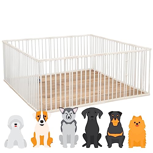 ペットサークル 犬サークル ケージ フェンス ペット柵 173x173x70cm 猫用 犬用 ウサギ用 ドア付き 扉付き ペット メッシュ ケージ ゲージ ペット用サークル 小動物 屋外 室内用