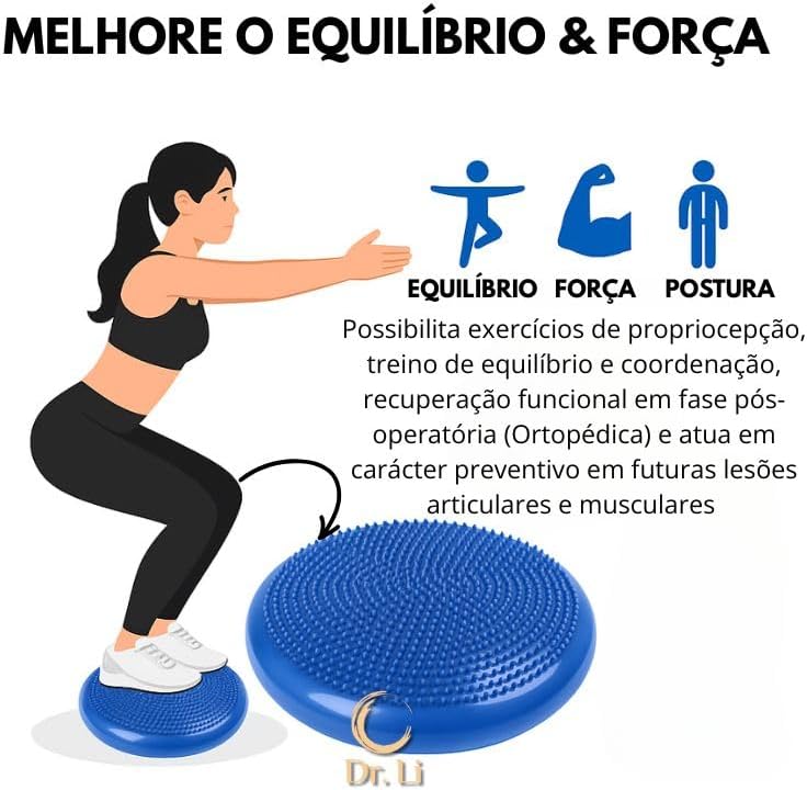 Disco De Equilíbrio Inflável Balance Almofada Cushion Pilates Yoga Fisioterapia Fitness 33cm c Bomba (cores variadas) Disco De Equilíbrio Inflável Balance Almofada Cushion Pilates Yoga Fisioterapia Fitness 33cm c Bomba (cores variadas)