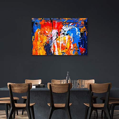 Impression sur toile décoration intérieure : tableau moderne abstrait 30x45 - 3