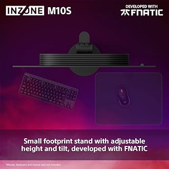 Sony INZONE M10S 27" OLED QHD PC Gaming Monitor: 1440p, 480Hz, 0.03ms GTG, DCI-P3 98.5%, G-Sync, Adaptive Sync, VRR, Developed model with Fnatic, 1300 nits, DisplayPort 2.1-2 x HDMI 2.1- PC, PS5