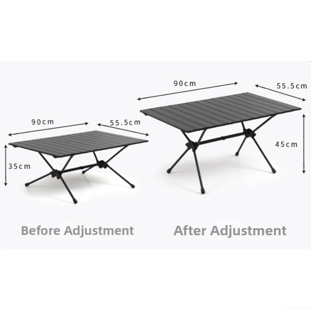 Ultralekki Stół Kampingowy Aluminiowy Składany 90cm