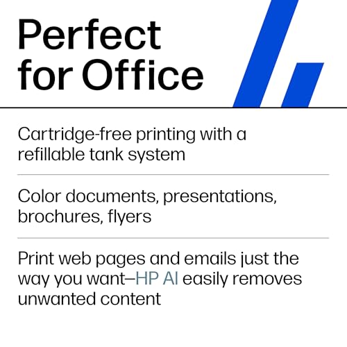 HP Smart Tank 7602 Wireless All-in-One Ink Tank Printer, Scanner, Copier with 2 years of ink included, Best-for-home office, Refillable, AI-enabled (28B98A)