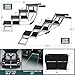 Joyrally Dog Stairs, Extra Wide Dog Stair for Large Dogs,Dog Steps for Car, Foldable Dog Ramp, Pet Steps Light Weight Aluminum,High Beds,for SUV Trucks, Supports up to 200 lbs (Extra Wide-4 Steps)