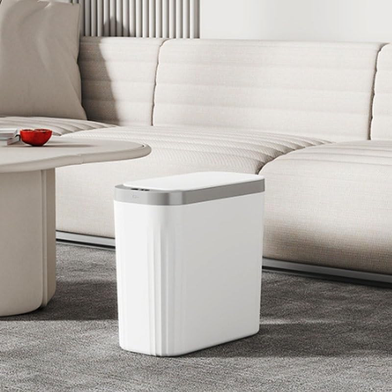 The Smart Sensor Trash Can is Automatic for Home Use in The Living Room Kitchen ABS Garbage