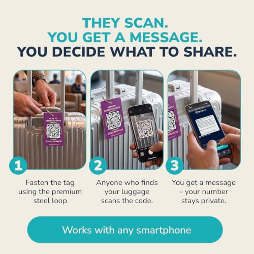 Image of Smart Luggage Tags | Privacy QR Code Luggage Tag for Travel Suitcases