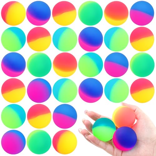 Image of Goaste 30 Pack Bouncy Balls for Kids, 1.8 Inch /45mm Large Rubber Bounce Ball Bulk, High Bouncing Balls Assorted Colors for Boys Girls Birthday Party Favors and Carnival Prizes, Gifts