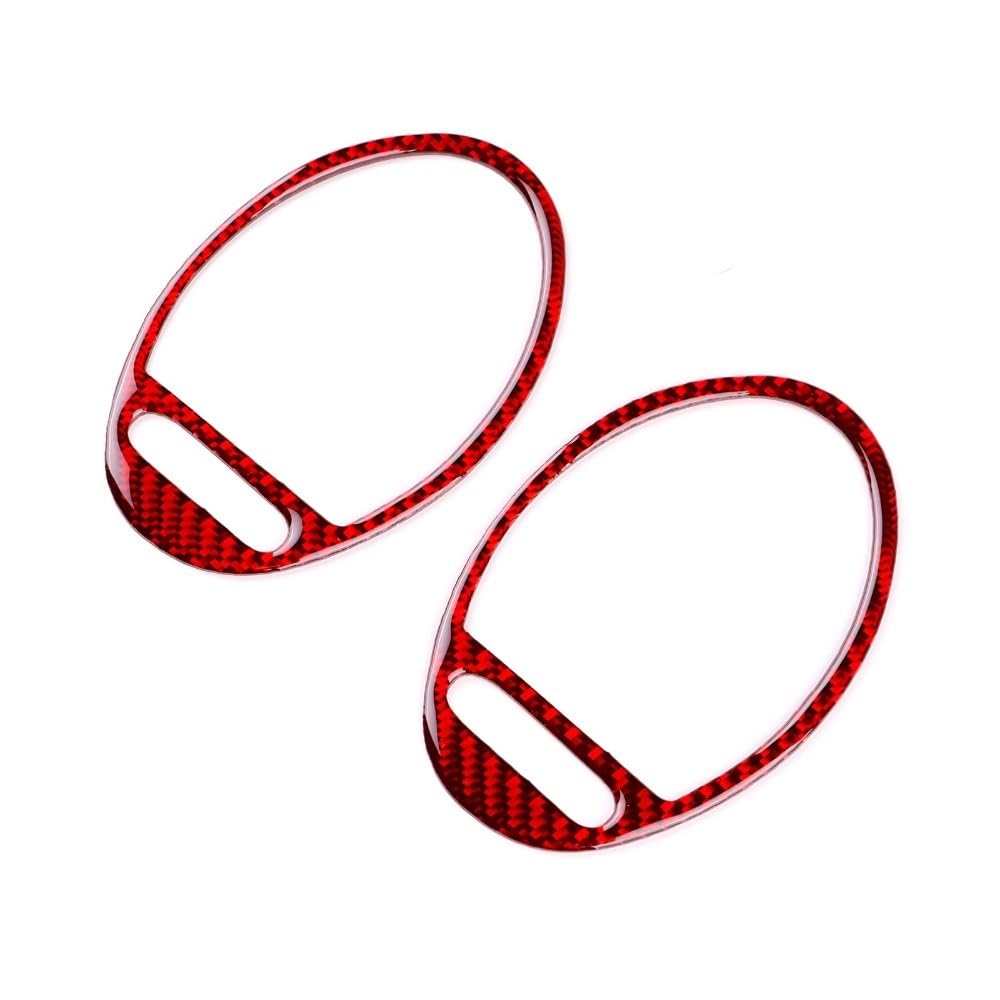 Giopsq Red Fit For Mercedes-Benz Slk R171 2004-2010 Carbon Fibre Dashboard Side Air Vent Frame Covers, Centre Console Air Outlet Trim Stickers, Interior Decorative Accessories/Red/A