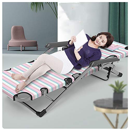 Z&y GLAa Vouwbed Eenvoudig Kampbed Bedden Volwassen Buiten Draagbaar Stoel Kantoor Vouwbed Ligbed Gemakkelijk Te Dragen En Comfortabel/Multi-Colored/182 * 66 * 30Cm - Afbeelding 8