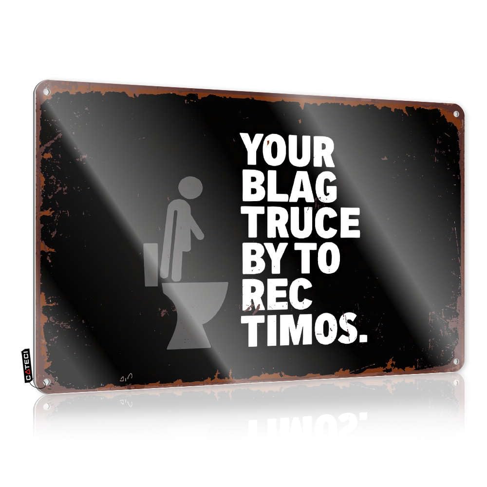 Fzfn Men's Colour Funny Wall Signs Home Decor Vintage Wall Decor | Your Blag Truce By To Rec Timos. Unique Haves For Deck Home Decoration(20X30cm)