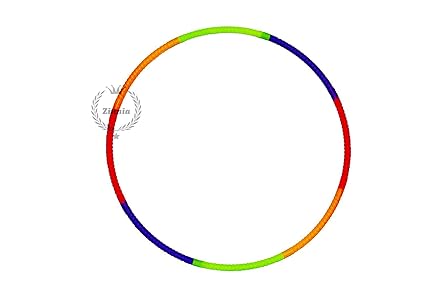 Zinnia Kids Hola Hoop for Girls-Boys, Ideal Fitness Ring Toy for Playing and Pet Training, Adjustable Plastic Colorful Exercise Ring- Small