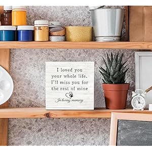 SRADMO In Loving Memory of Pet Quote I Love You Your Whole Life Wood Box Sign Desk Decor,Rustic Wooden Block Box Sign Decoration For Home Bedroom Living Room Shelf Table Decor SRADMO In Loving Memory of Pet Quote I Love You Your Whole Life Wood Box Sign Desk DecorRustic Wooden Block Box Sign Decoration For Home Bedroom Living Room Shelf Table Decor