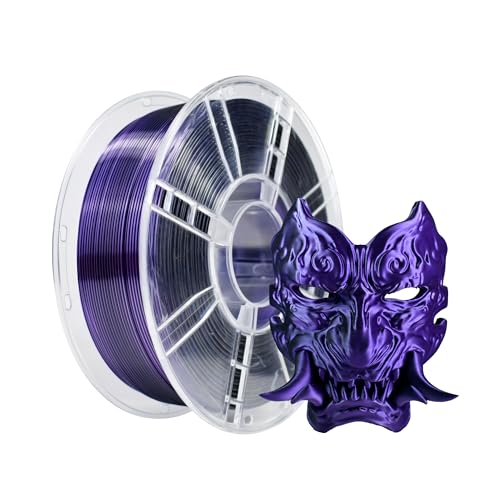 Image of iBOSS Silk Dual Color Purple Black PLA Plus Filament,1kg 3D Printer High-Speed Filament 1.75mm + / -0.02mm, Suitable for Most FDM Printers, PLA+ 3D Filament(Silk Purple Black)