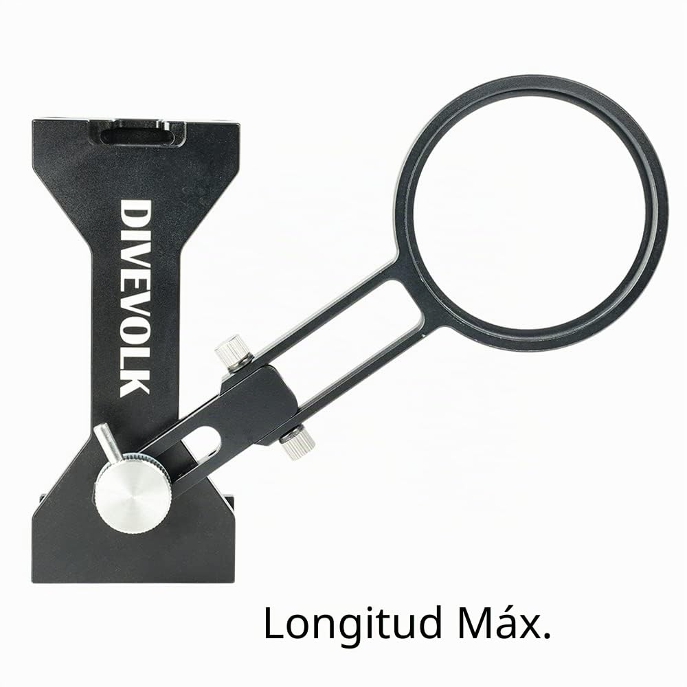 DIVEVOLK Abrazadera de expansión para carcasa subacuática Sea Touch 4, incluye filtro rojo/morado + anillo de conversión