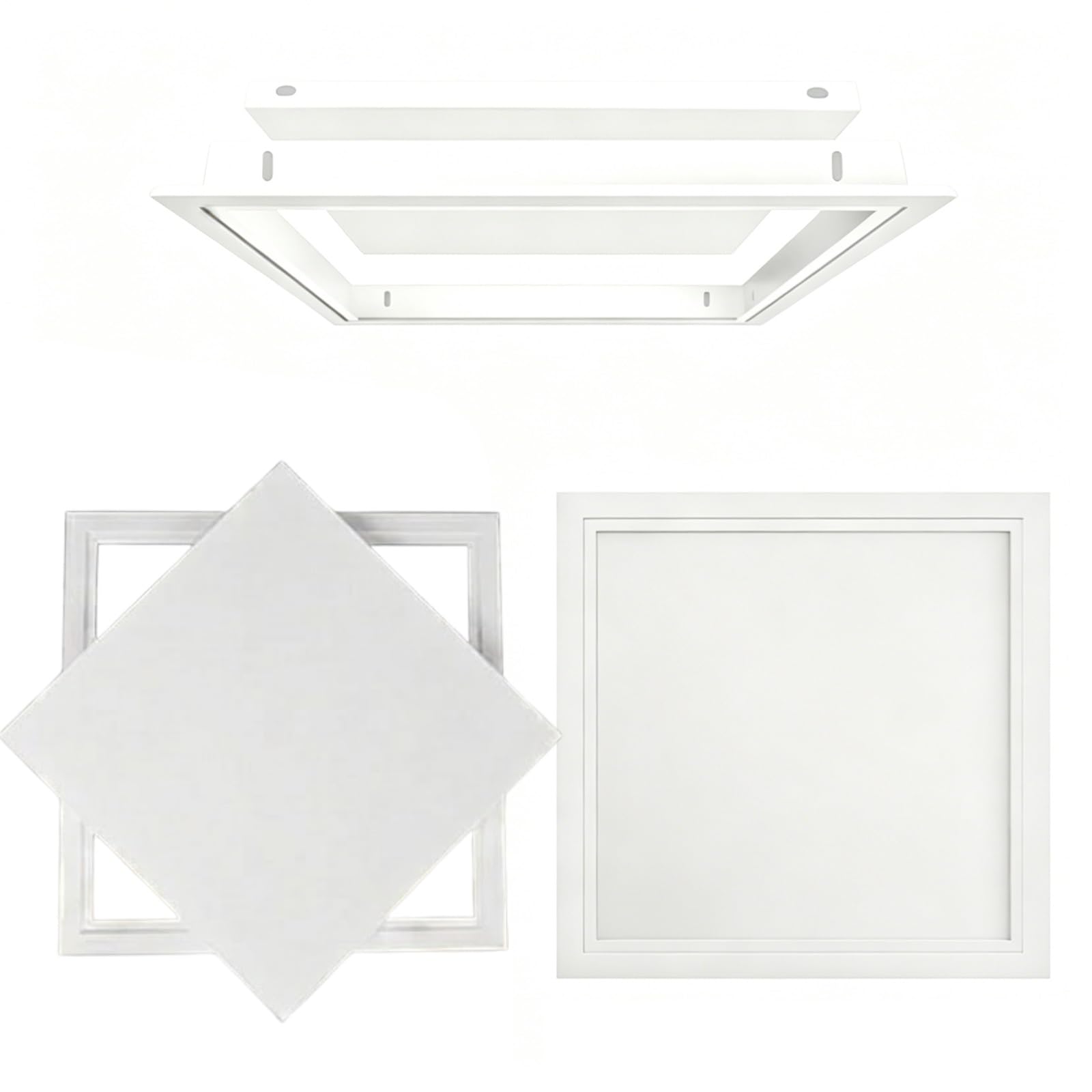 Aluminium Access Panel 300x300mm Lift-Out Ceiling Inspection Hatch Removable Metal Access Panel Door Flush Fit Revision Cover for Plasterboard Drywall Wires Pipes(White,70x80cm)