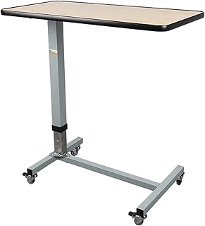 Overbed Table Hospital Bed Table, Side Table with Wheels Height Adjustable Sofa End Table Bedside Laptop Table for Hospital Nursing Reading Eating