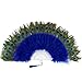 Produktbild BABEYOND Pfau Feder Fächer Schwarz Marabou Feder Fächer 1920s Vintage Stil Retro Handfächer Damen Gatsby Kostüm Flapper Zubehör (Blau)