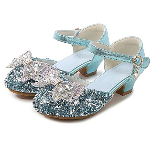 Toddler/Little Girls Low Heel Dress Pump Rhinestone Sandals Glitter Mary Jane Princess Flower Wedding Party Dress Shoes2