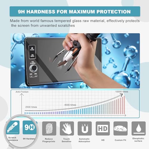 Image of CDEFG for 2025 2026 Acura ADX Screen Protector 9-Inch, Tempered Glass for 2025 2026 Acura ADX Accessories, 9H Hardness 9 inch Touchscreen Screen Cover HD (for 3-Button Knobs)