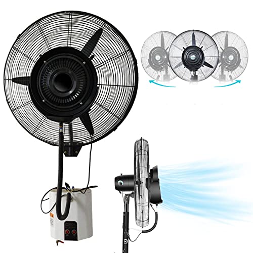 WANGXLGD Wall Mounted Misting Fan with 3 Speeds, 90° Oscillation Fan with Mist, Cooling Fan for Patio, Outside Restaurant, Factory Workshop (81cm/31.9in)