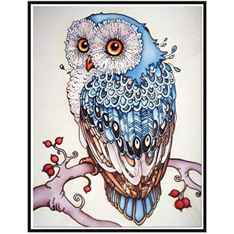 DIY Diamond Art of 5D Diamond Embroidery Owl Diamond Painting Cover