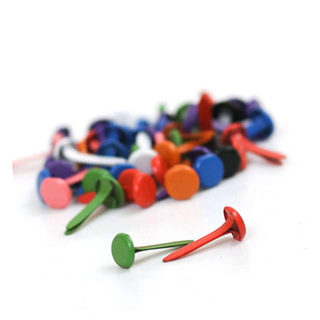 CIMAXIC 150pcs DIY Craft Brads for Boys and Girls Round Nails Handmade Non-Fading for Boys and Girls Projects Random