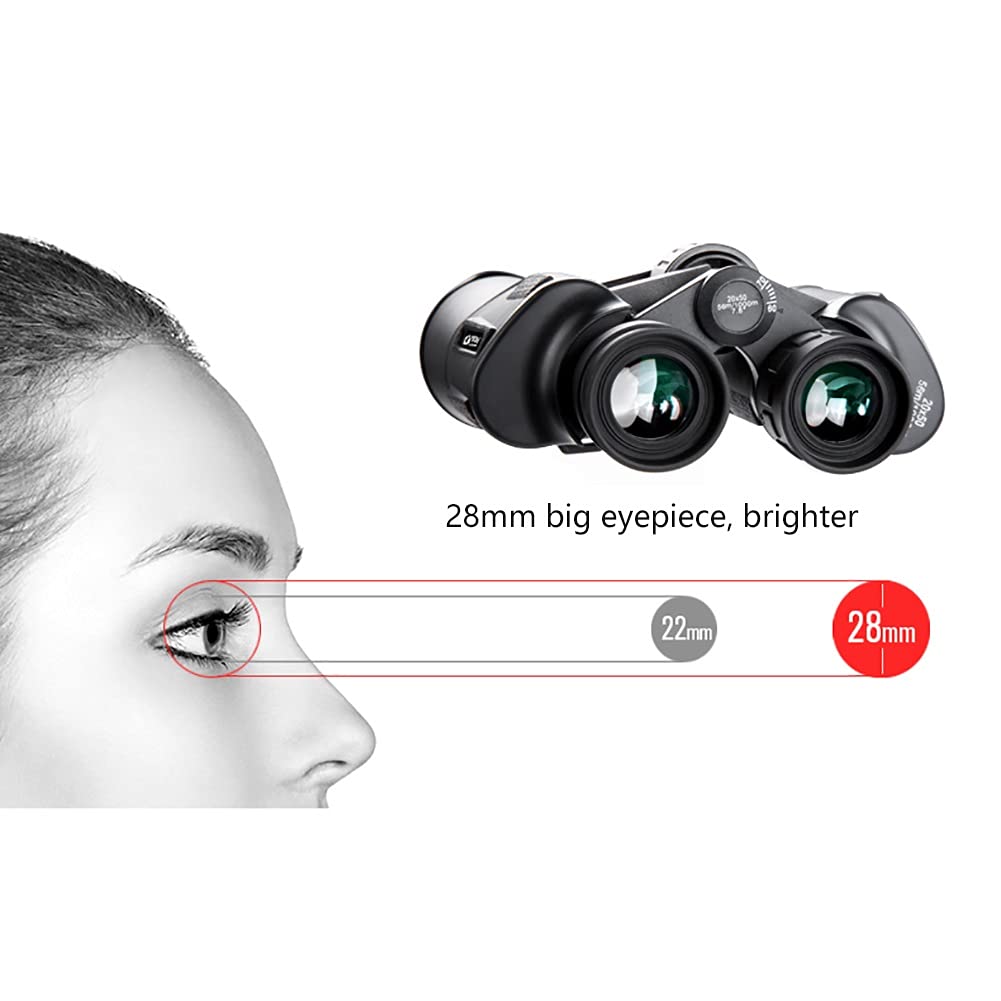 Binocolo 20x50 per Birdwatching per Adulti e Bambini con Adattatore telefonico Universale Visione a Luce Debole per Birdwatching Caccia Telescopio da Viaggio
