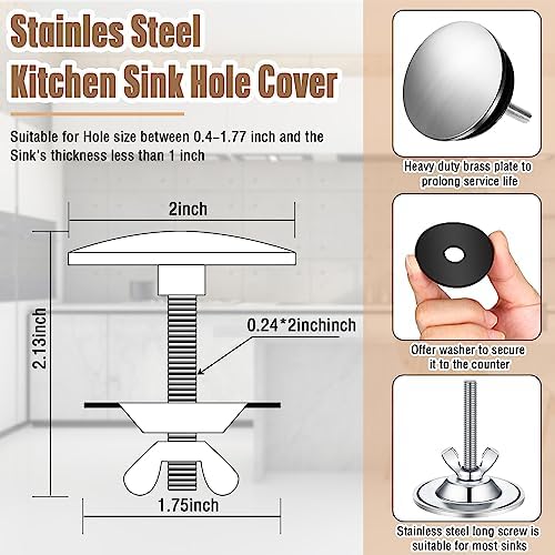 Easy Install Stainless Steel Faucet Hole Cover: Stylish Rust-Resistant