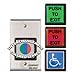 SECURITRON Push button Momentary - single gang green - red - handicap / PB2E /