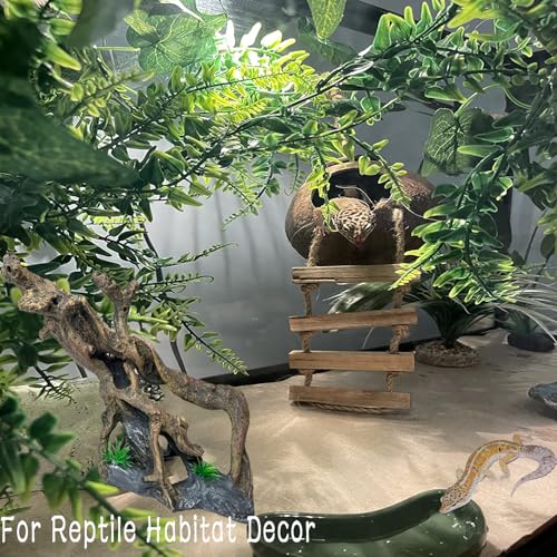 Image of Resin Reptile Driftwood Decoration Bearded Dragon Branch Lizard Climb Habitat Decor Hanging Jungle Vines Reptiles Tank Accessories for Chameleon Snake Gecko Spider Fish Tree Frog