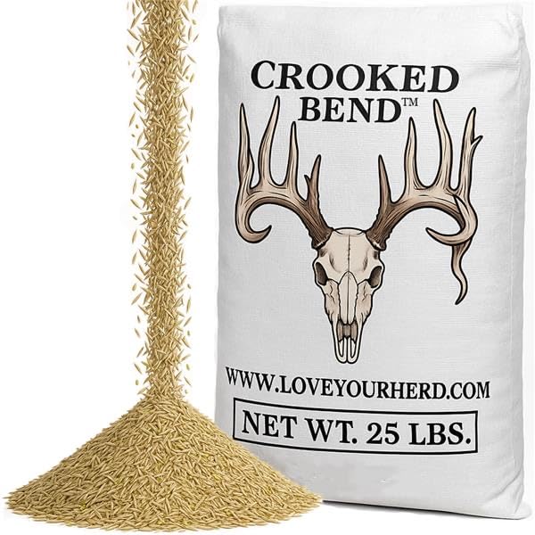 Crooked Bend Memas Moo Mix, 25LB Bulk, Farm Pasture Seed Blend for Horse, Cattle, Pig, Goat, Chicken, Duck, Sheep & Livestock, Grow Alfalfa & Perennial Grasses Fields, Graze Resistant, Cold Tolerant