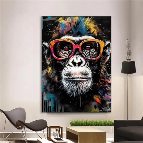 Impressions modernes de rue colorées peinture sur toile décoration murale pop art 70x100