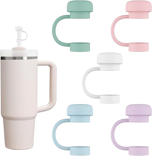 Ghislaine Cubierta de popote para copa Stanley, adorno de popote para vasos Stanley de 40 a 20 onzas, accesorios de silicona para popotes, tapa de