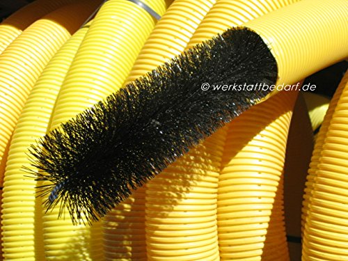 Dachrinnenbürste speziell für Kupferdachrinnen, 20 Meter Ø 15cm, inkl. 12 Sicherungsklammern gegen Sturm und Wind