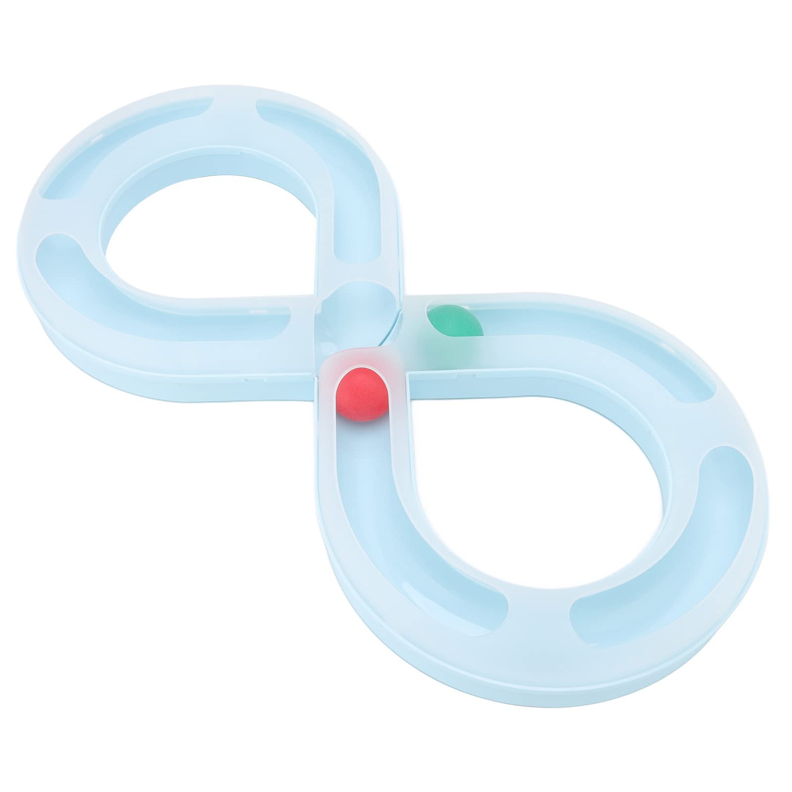 JOROBURO Cat Toys, Cat Tray Toys Kitten Turntable Figure 8 Shaped Cat Turntable Track Ball Toy, Interesting Turntable Kitten Ball Track Toy for Pet Cat Interactive Entertainment