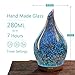 280ml Essential Oil Diffuser 3D Glass Aromatherapy Ultrasonic Humidifier - 7 Color Changing LEDs, Auto Shut-Off,Timer Setting, BPA Free for Home