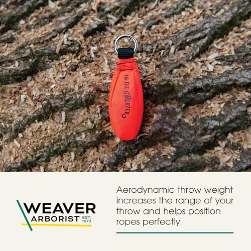 Image of Weaver Arborist Throw Weight for Tree Climbing and Rope Setup | Designed with a Latex Pouch, 7 /8 inch Nickel-Plated Ring, Supports Accurate Limb Placement and Line Attachment
