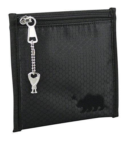 Cali Crusher 100% Smell Proof Pouch w/Locking Key (6in x 6in) (Black)