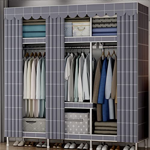 Armoire portable avec tringle de suspension et étagères - 3