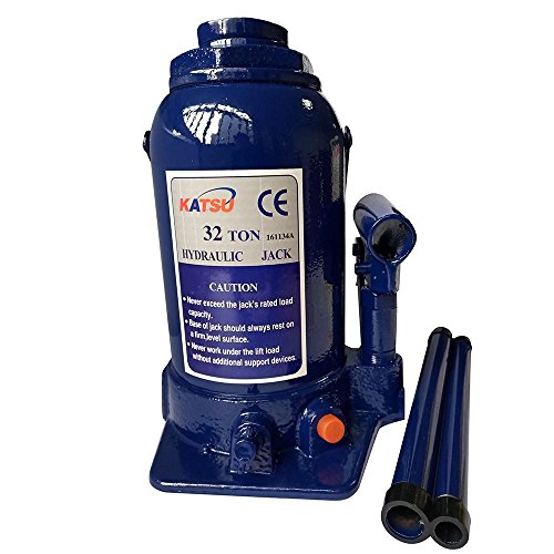KATSU Cric Idraulico a Bottiglia 32 Tonnellate Martinetto Idraulico Jack