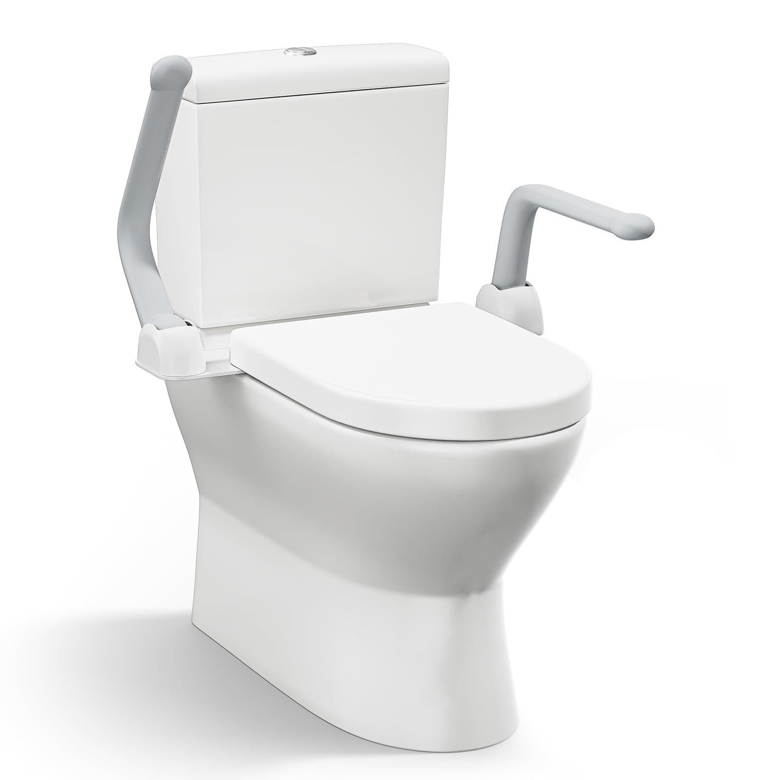 WAYES Toilet Safety Rails for Seniors, Foldable Toilet Handicap Rails with Arms, Non-Slip Toilet Handles, Heavy Duty Toilet Safety Frame