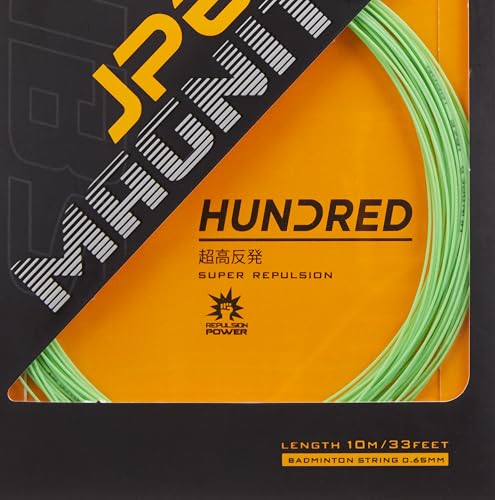 Image of Hundred JP65 Magnite Badminton String | 0.65 mm High Repulsion & Control | Premium Hitting Sound | Excellent Shock Absorption & Durability