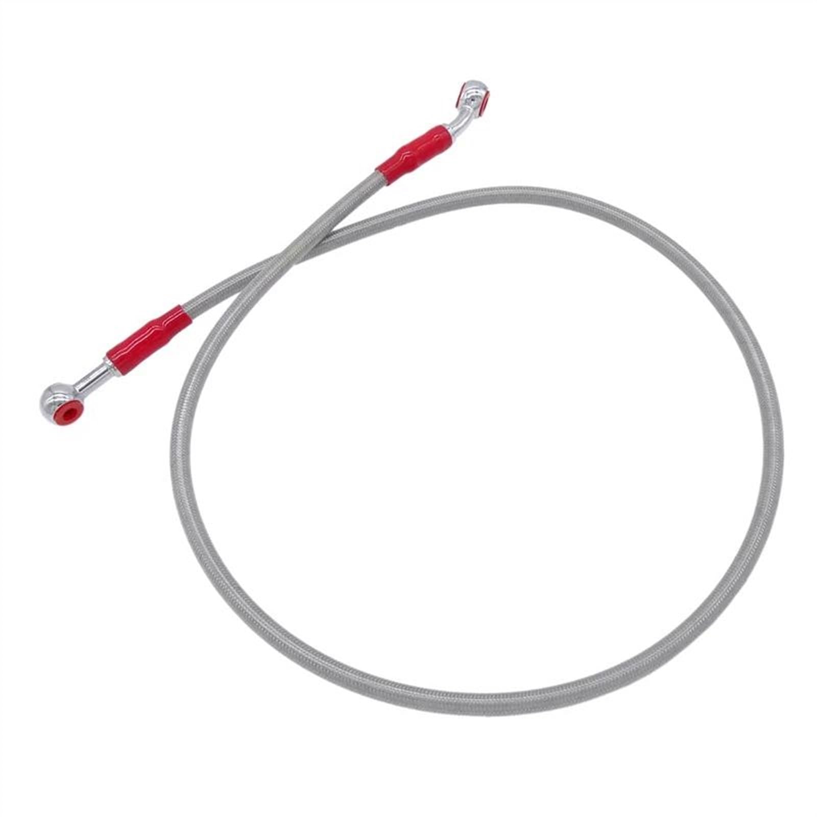 Ksxzw Silver Motorbike Part Motorcycle Braided Steel Hydraulic Brake Line Clutch Oil Hose Tube 90Cm(Silver)