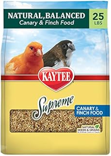 Kaytee Supreme Pet Canary & Finch Bird Food, 25 Pound