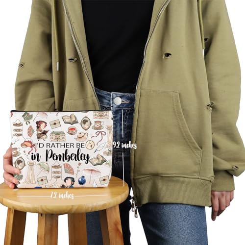 PYOUL Romance Novel Inspired Gift I’d Rather Be in Pemberley Makeup Bag Benneth and Darcy Fan Cosmetic Bag Bookish Gift (Be in Pemberley Bag) - Image 2